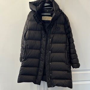 Burberry Black Puffer Coat Modern Quilted Design